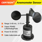 Ultrasonic Wind Sensor Anemometer Module 0‑2V 5V 10V 4‑20mA RS485 NPN PNP Multi‑Output Industrial Weather Station Sensor