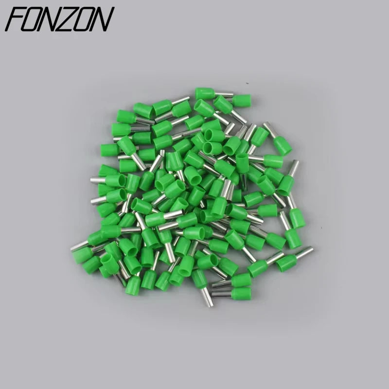 100PCS/pack Insulated Wire Crimp Terminals E0508 1008 1508 7508 2508 Tubular Pressure Wire Ferrule Connectors Pin-Type Connector