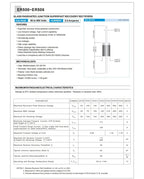 20PCS ER202 ER204 ER206 ER302 ER304 ER306 ER502 ER504 ER506 2A 3A 5A 200V 400V 600V Super Fast Recovery Rectifier Diode