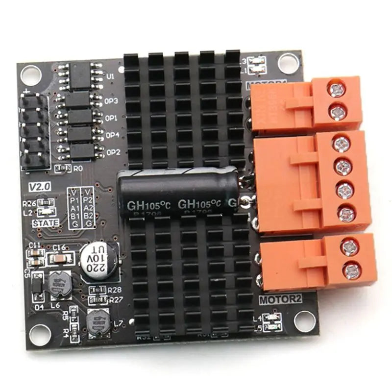 B-Best-Selling-12V/24V 12A Dual Channel DC Brushed Motor Driver Module H-Bridge PWM Surpass L298N BTS7960 10A