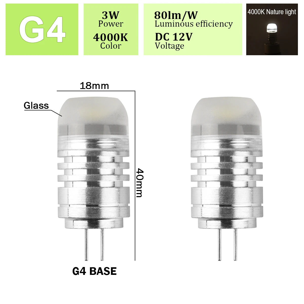 2pcs Mini G4 12V 24V LED Lamp Dimmable Light 3W COB Bulb AC DC 12V Lampada COB 360 Beam Lampada G4 COB Lights Replace Halogen