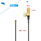 50pcs Cable U.FL /MHF4 to SMA female pigtail with 4 Pins Square Stand Right Angle Connector Jack PCB Panel Mount Plug RF Adapter