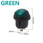 KCD1 Waterproof Round Button Rocker Switch KCD1 Boat-shaped Switches Push Button Switch ON OFF with Light 12V 220V