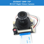 Raspberry Pi Night Vision Camera with 2 Infrared Light 5MP OV5647 Webcam 75 175 IR-CUT Camera for Raspberry Pi 4B 3B+ 3B Zero