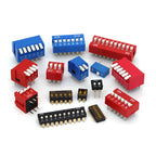 5PCS Slide Type Switch Module 1 2 3 4 5 6 7 8 10PIN /1.27/2.54mm Position Way DIP/SMD Pitch Toggle Switch Blue Snap Switch Dial