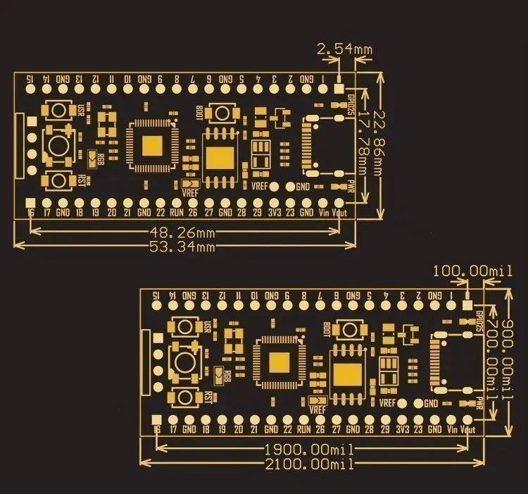 RP2040 Raspberry Pi Pico Or Pico W Development Board A Low-Cost High-Performance Microcontroller Board Cortex-M0+ Dual-Core ARM