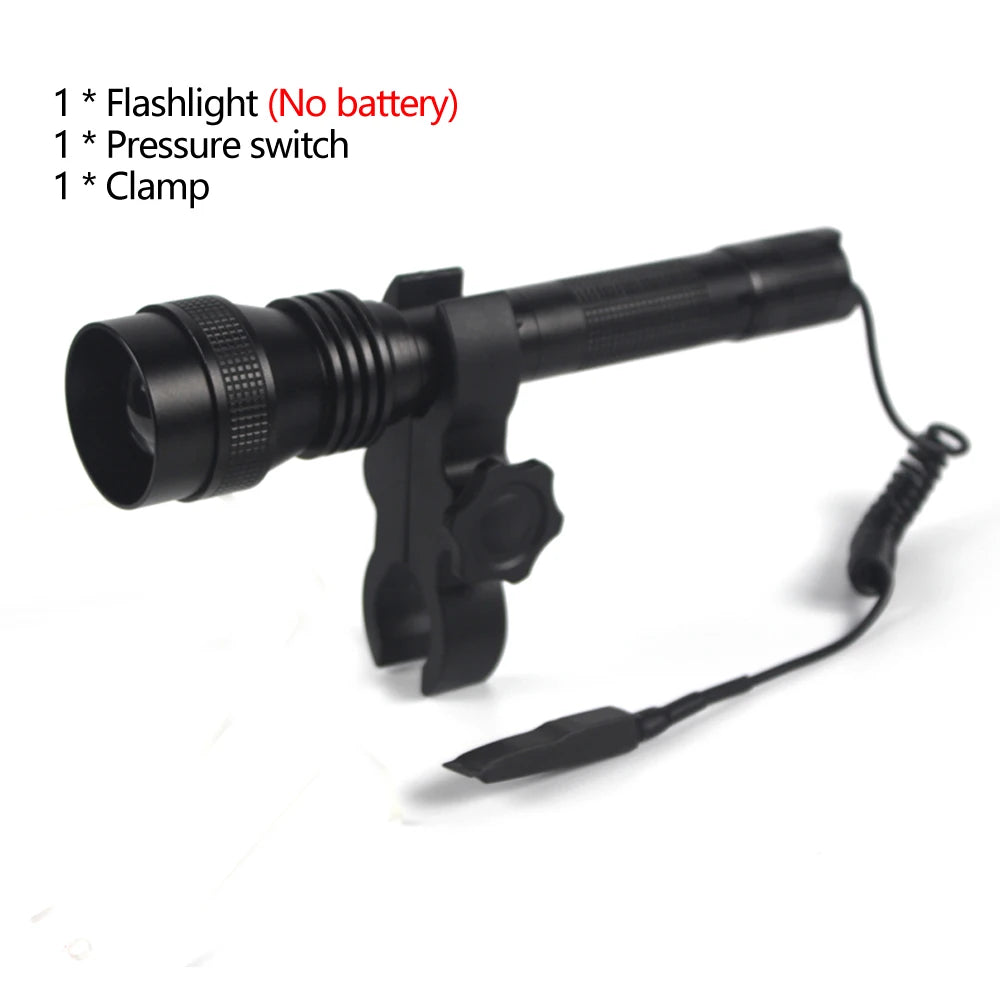 500Yards C14 Tactical Infrared Flashlight IR 850nm 940nm LED Zoomable 1 Modes Hunting Torch 18650 Night Vision infrared Device