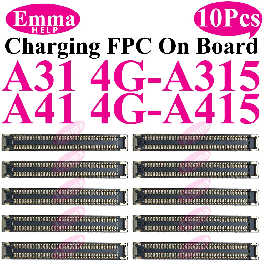 10cs USB Charging FPC Connector For Samsung A51 31 A71 A41 A21 A52 A32 A22 A12 A72 A02 Charger Plug On Board 78Pin Motherboard