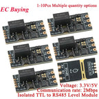 10Pcs/1pc Isolated TTL to RS485 Level Board Module Serial Automatic Reverse High Speed 2Mbps Half-duplex Communication Isolation