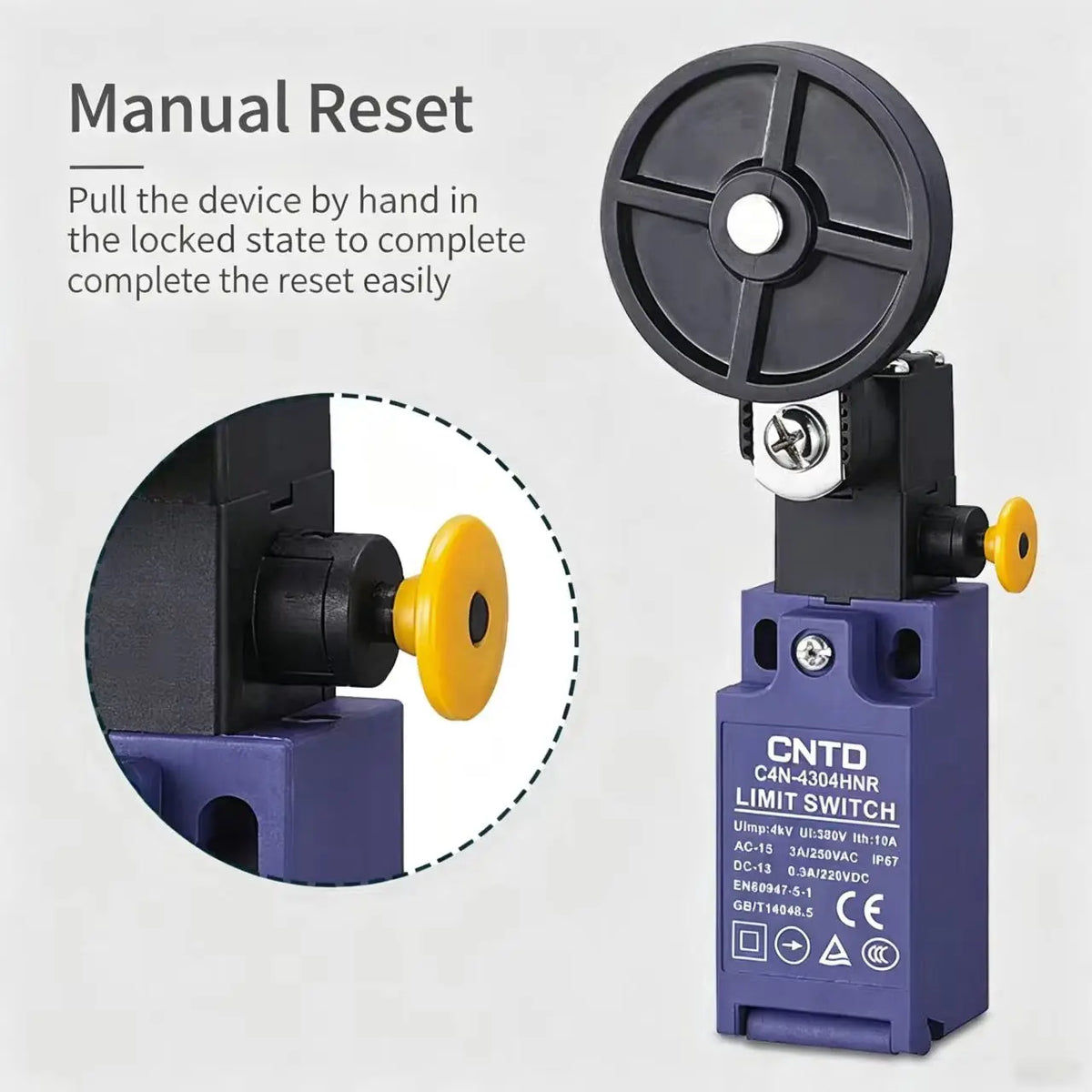 CNTD C4N-4308HNR C4N-4A2HR Manual Reset Limit Switch Travel Switch for CNC Machine and Mechanical Equipment