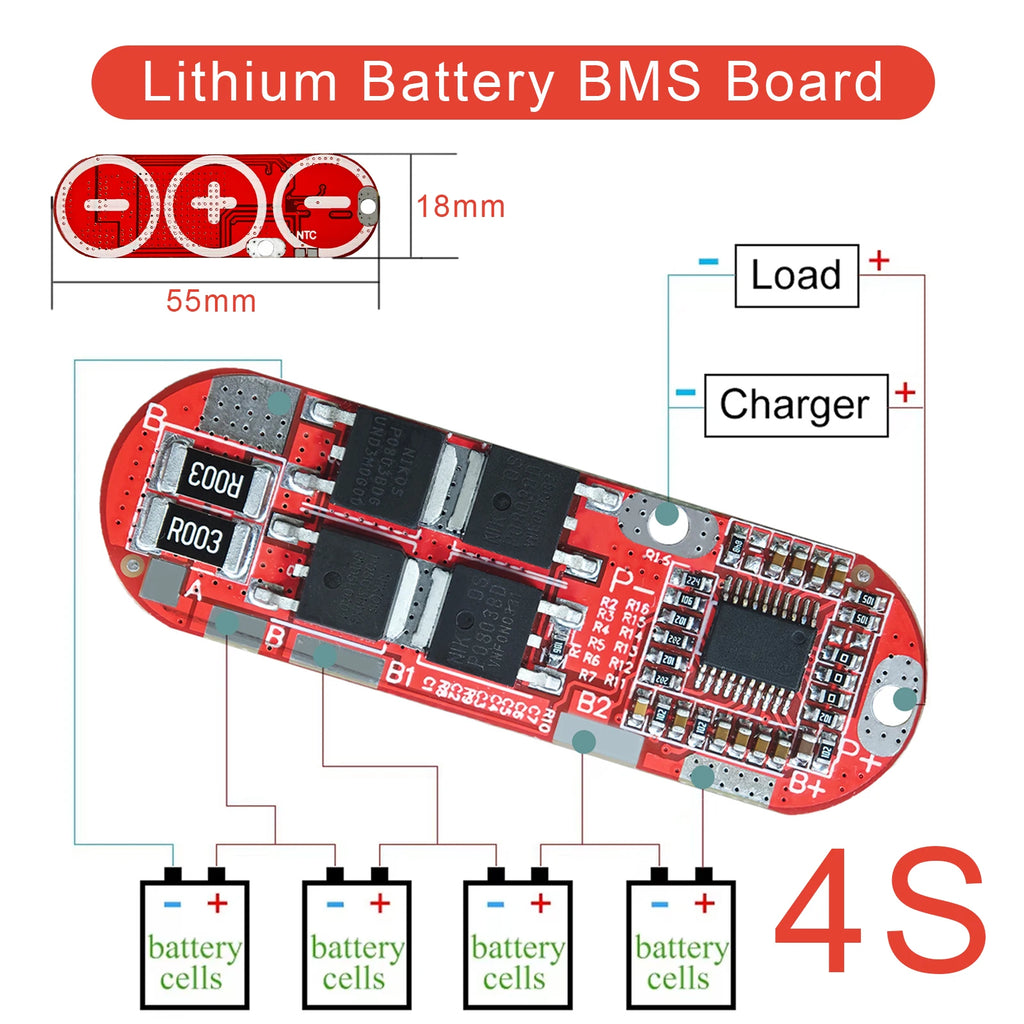 BMS 1S 2S 10A 3S 4S 5S 25A Bms 18650 Li-ion Lipo Lithium Battery Protection Circuit Board Module Pcb Pcm 18650 Lipo Bms Charger