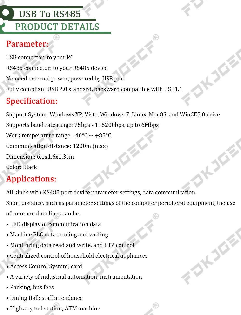USB 2.0 to TTL RS485 Serial Converter Adapter FTDI Module FT232RL Double Function Protection TTL Turn RS - 485 MAX485 RS485
