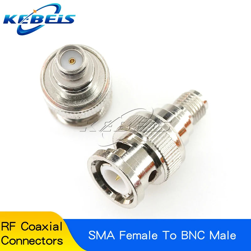 2PCS BNC to SMA Connectors SMA BNC Adapter Male to Female for Antenna/Extension Cable SMA to BNC RF Connector Kits ﻿