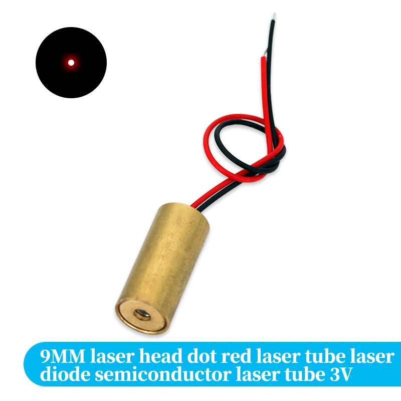 1/5/10Pcs Laser Head 650nm 9mm 3V 50mW Laser Cross Diode Module Red Copper Head Line / Point / Cross Laser Diode