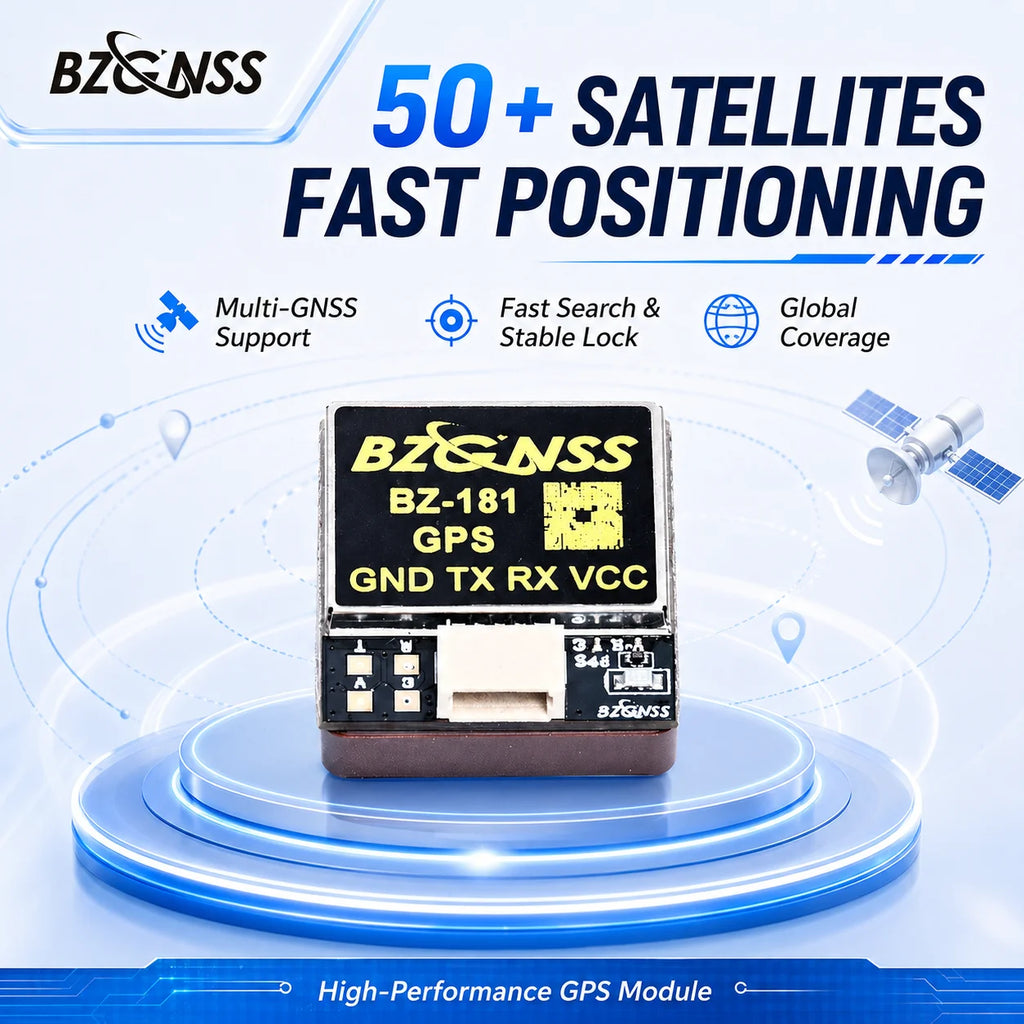 BZGNSS BZ-181 M10 GPS for FPV Drone, 18mm 4Pin SH1.0 10Hz UBLOX GNSS Rescue Module, Flywoo GOKU GM10 Mini Alternative No Compass