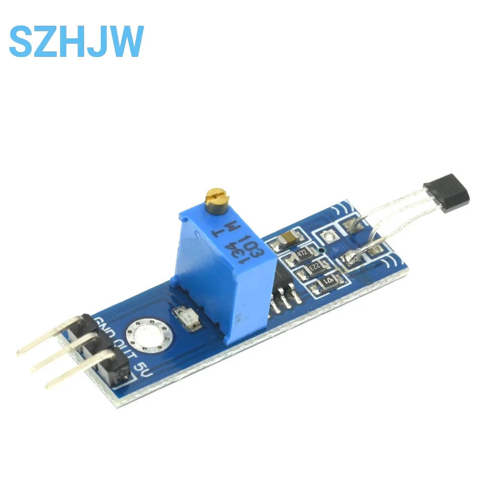 1-10PCS YS-27 Hall Effect Sensor Module Digital Switch for Speed RPM Revolution Counting Motor Rotation Detection 3.3V 5V