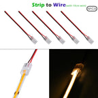 8mm 10mm 2pin COB LED Strip Connector Tape Lights L Shape LED Corner Connectors for SMD COB 5050 2835 Strip Light Fixed Clamps