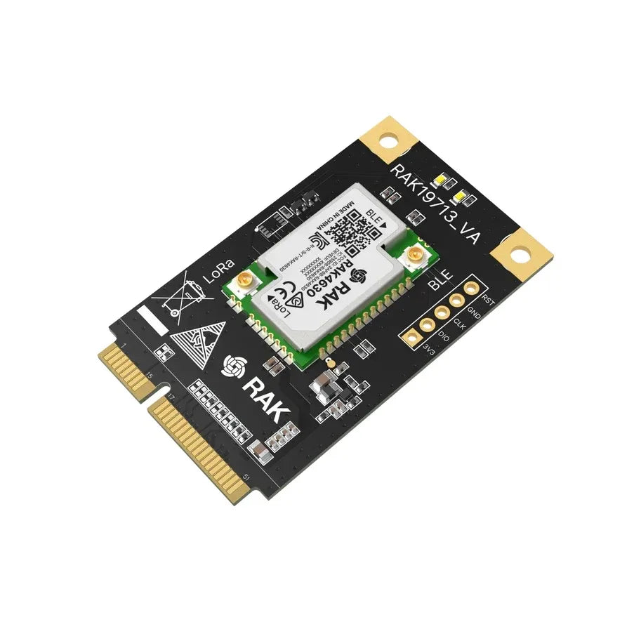 RAK19713 Mini PCIe Module For LoRa® LoRaWAN® Mini PCIe Module For Linux Gateways, CM4 Carrier Boards And Industrial PCs
