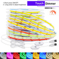 5V Flexible COB LED Strip Light 320LEDs/m White/Red/Blue/Green USB Power with Dimmer/Switch Adhesive Tape Cabinet Room Lighting