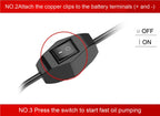 Diesel Fuel Transfer Pump 12V/24V Portable Self-Priming DC Pump with Clamps for Car Use Portable Diesel Transfer Pump High Flow