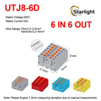 Distribution block PTFIX2.5mm² Wire Electrical Cable Connectors Plug-in Terminal Block  Splitter DIN-Rail Mounting Junction Box
