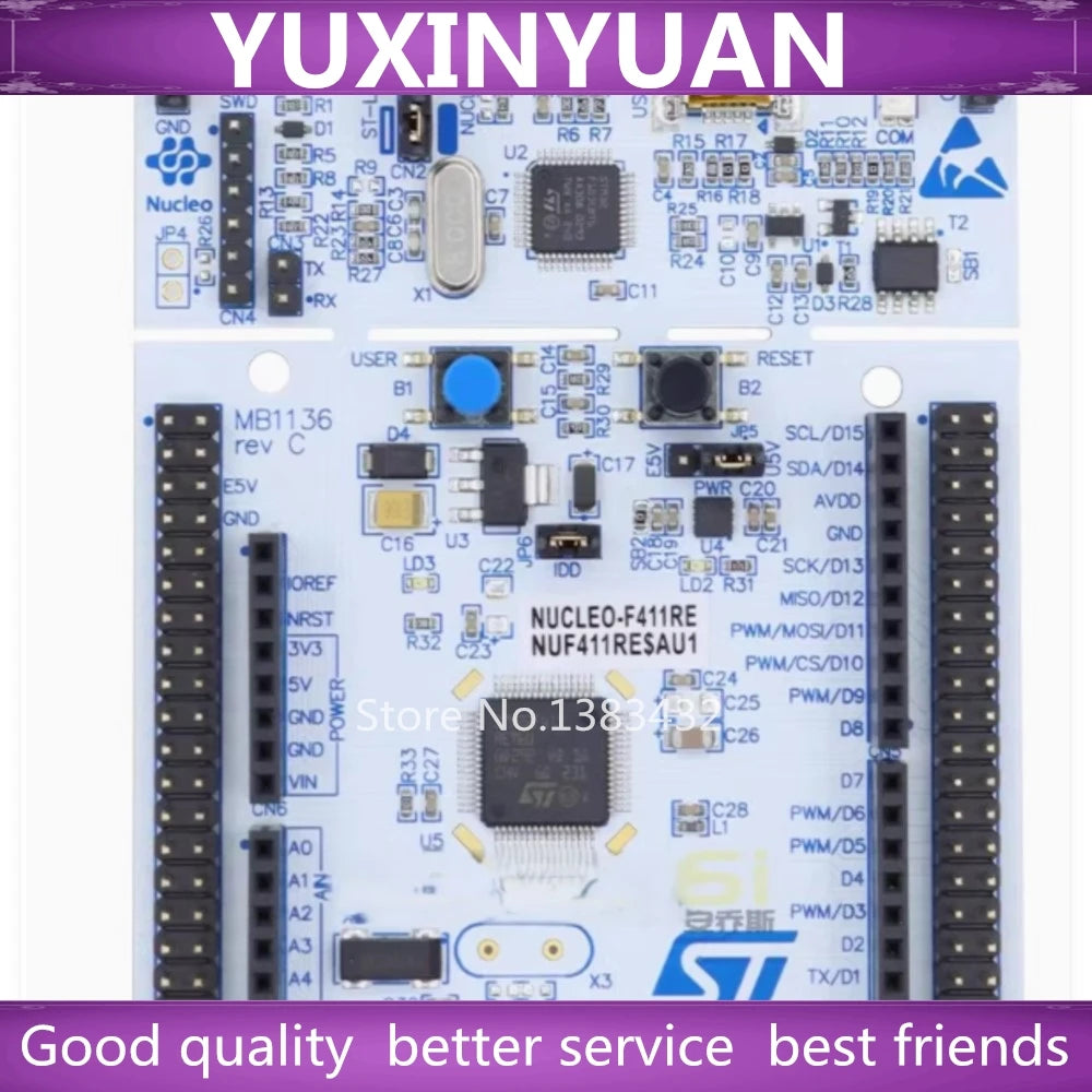 ST Official NUCLEO-F411RE STM32 Nucleo-64 ARM mbed Development Board with STM32F411RE MCU Supports ST Morpho Connectivity