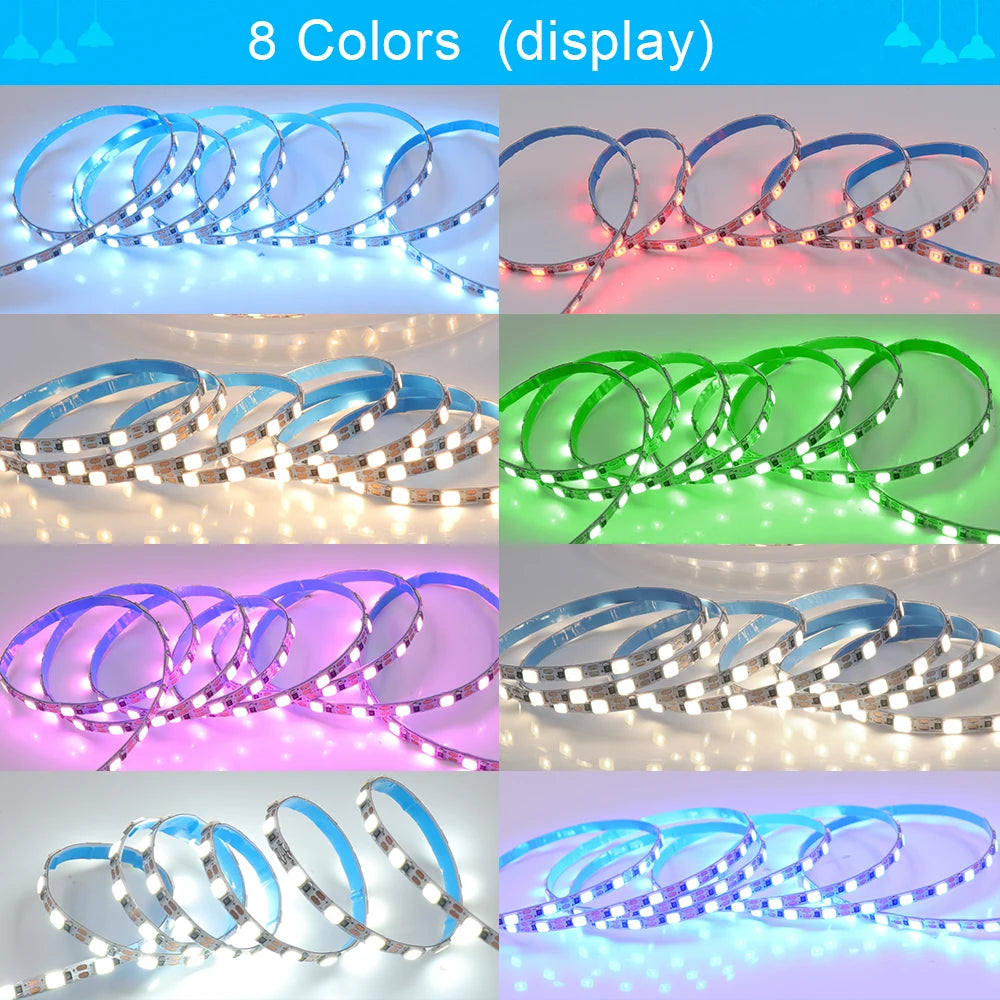 5V 2835 LED Strip Light 3mm 5mm 8mm PCB Width 120Leds/m Flexible LED Tape Ribbon Diode USB/2PIN Wire Led Lights for Room Decor