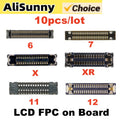 10pcs LCD Display FPC Connector On Board For iPhone 11 12 Pro X XS Max XR 7 8 6 Plus 6S Clip FPC On Motherboard