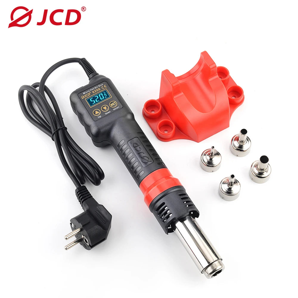 JCD 8208 Micro Hot Air Gun 750W Welding Rework Station LCD Digital Display Soldering Heat Gun Hair Dryer BGA IC Solder Tools