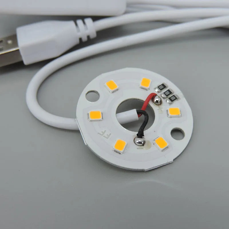 Warm White DC 5V 3W USB LED Lights 2835 Chip Single Color Reading Night Light Desk Book Tablet Lamp with Cable Dimmable