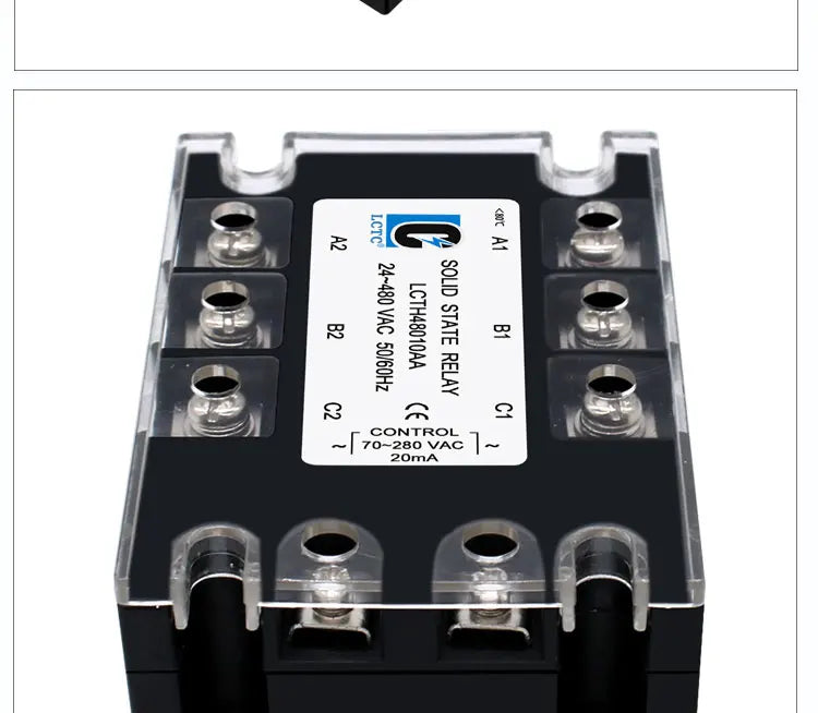 LCTC Three-phase Solid State Relay SSR 3 Phase 10A 25A 40A 60A 80A 100A 120A 150A 200A AC Control AC DC Control AC 25DA 380VAC