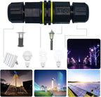 2pcs Waterproof Outdoor IP68 Electrical Cable Connector 2P3P4P M20 Plug 5-11mm Terminal Block External Power Cord Junction Box