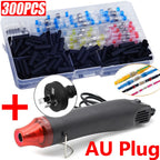 50-1200Pcs Solder Seal Wire Connectors Kit with 300W Heat Gun Waterproof Heat Shrink Butt Terminals Electrical Splice Set