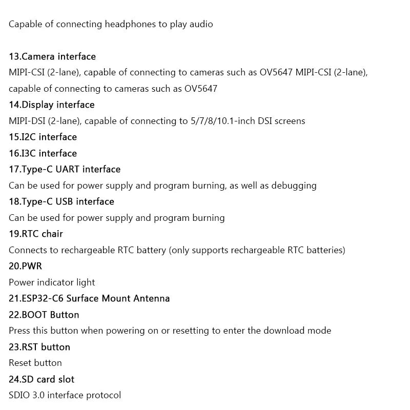 ESP32-P4-WIFI6-DEV-KIT ESP32-P4 REV3.X Development Board Based On ESP32-P4 Chip Integrates ESP32-C6 And 16MB Nor Flash