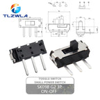 10PCS Slide Switch Micro-power Toggle Switch Single and Double-row Direct-inserted Horizontal Sliding Second Gear Third Gear