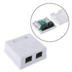 31BA RJ45 Junction Box CAT6 Connector 2 Port Desktop Extension Cable Box