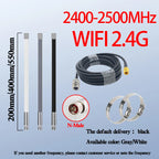 WIFI 2.4GHz Omni Fiberglass Antenna 2400-2500MHz Outdoor Waterproof 2350-2550MHz High Gain Antenna Remote Image Transmission