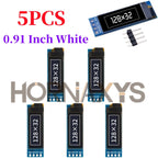 0.91 Inch 128x32 IIC I2C White / Blue OLED LCD Display DIY Module SSD1306 Driver IC DC 3.3V 5V for arduino
