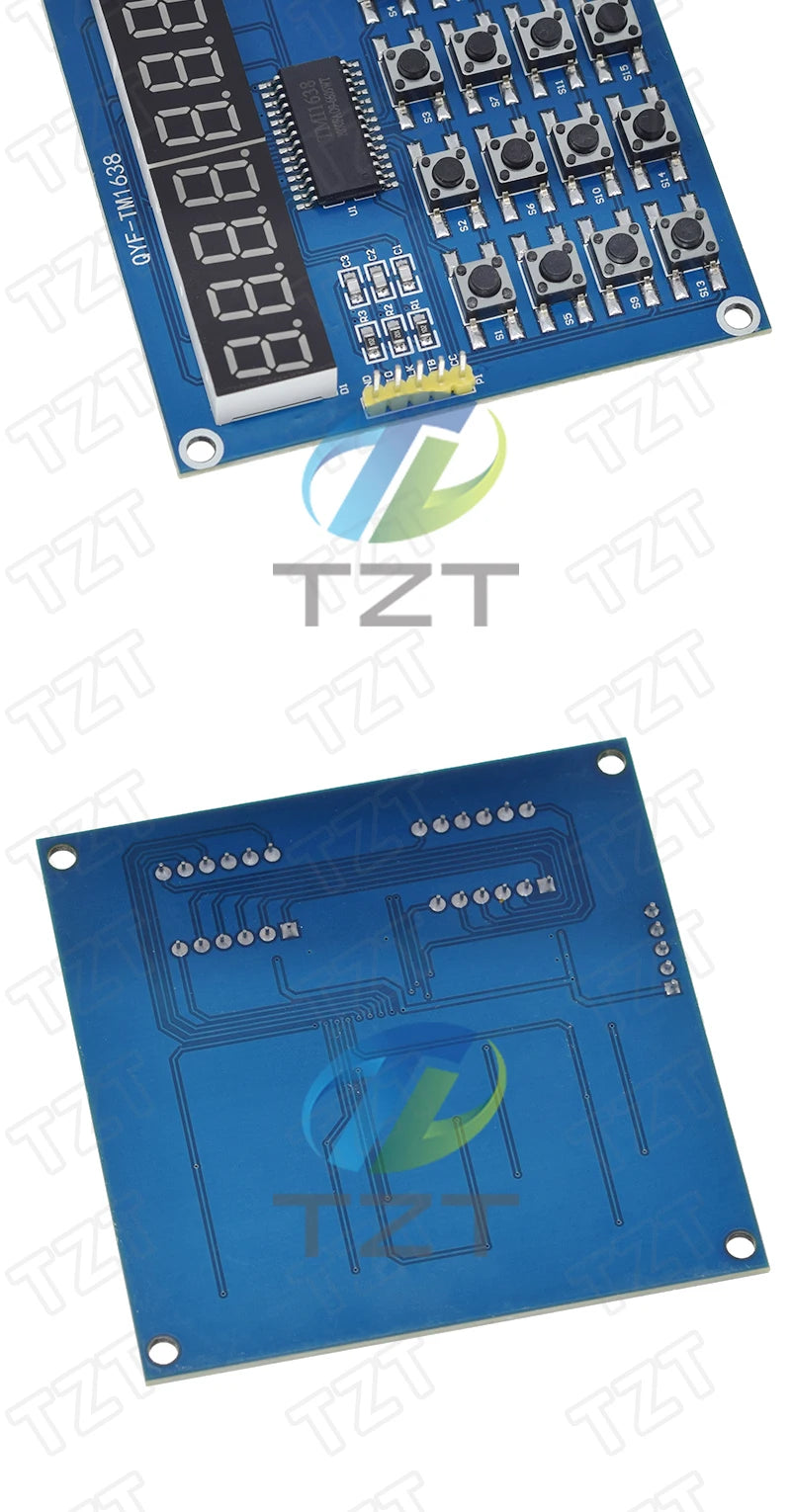 TM1637 4 Bits / TM1638 / 74HC595 8 bit Digital LED Display Module 7 Segment 0.36Inch Clock RED Anode Tube Four Serial Driver