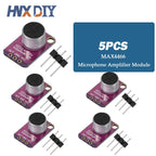 1-10PCS Electret Microphone Amplifier Module MAX4466 Adjustable Gain Blue Breakout Board