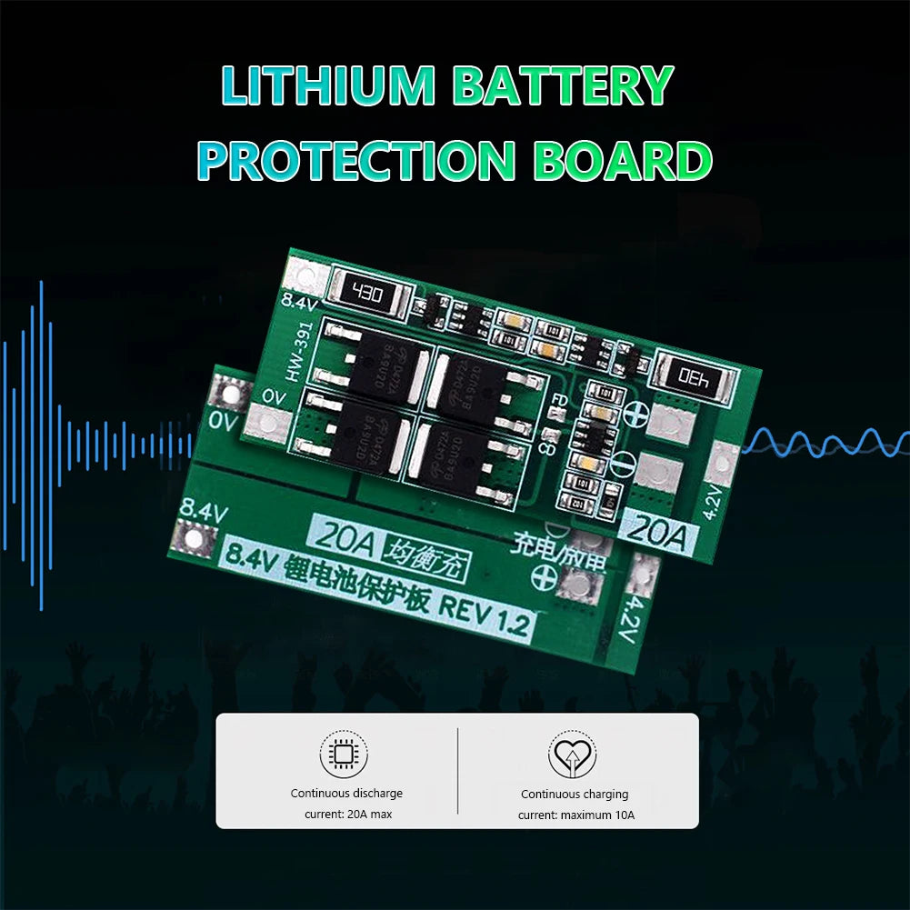 1-10PCS Charging Board Charger Module HW-391 2S 20A Lithium Battery Protection Board 18650 BMS Board Module Balance