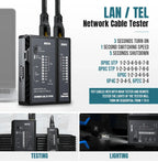 AMPCOM Network Tool Kit, Lan Tester RJ45 Crimper Cat6 CAT5E Connectors RJ11 Punch Down Tool Wire Stripper Pliers Ethernet Cable