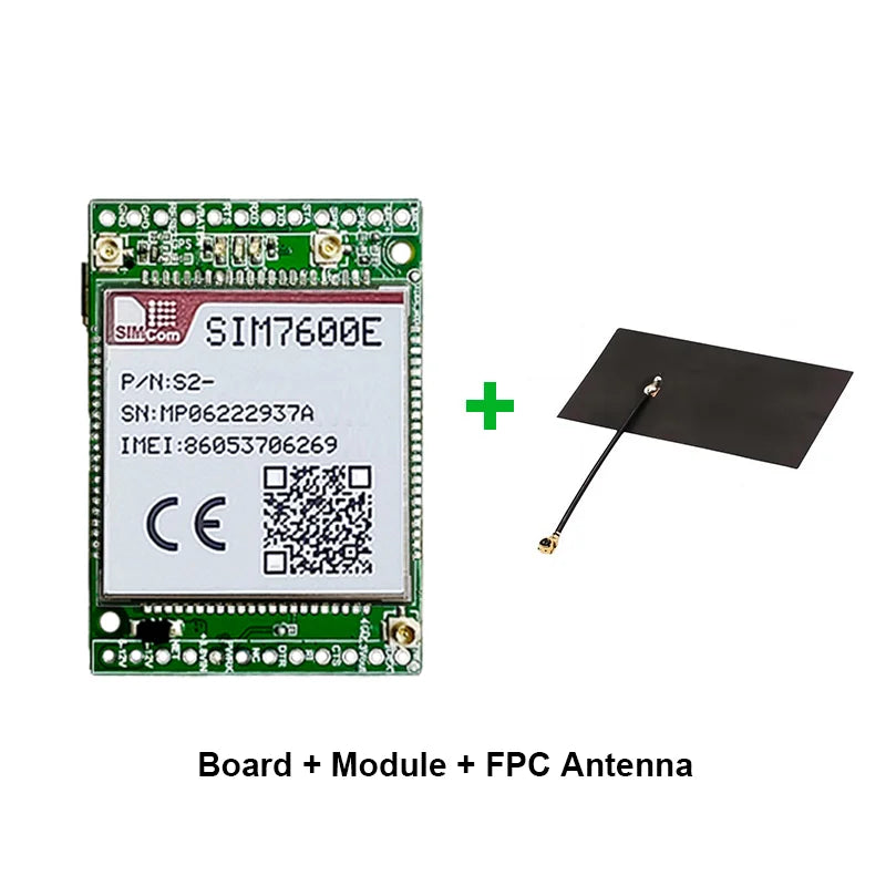 SIM7600E Double-row Needle Core Board 4G LTE CAT1+GNSS Module Development Kit with Antenna for Europe/Middle East/Africa