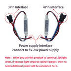 DC5-24V SP002E Mini LED Controller 3Pin/4Pin Addressable for WS2813 WS2815 RGBIC LED Strip Light 2048 Pixels