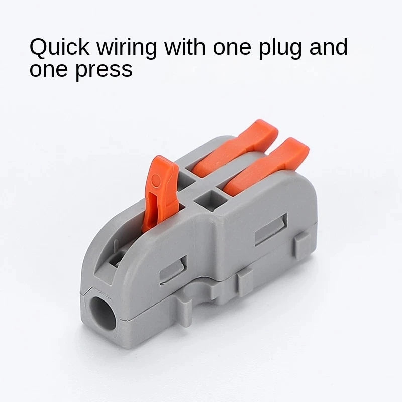 Fast Universal Compact Conductor Junction Box Spring Splice Terminal Block Push-in Wire Connector Cable Splitter 1 in 3/4 out