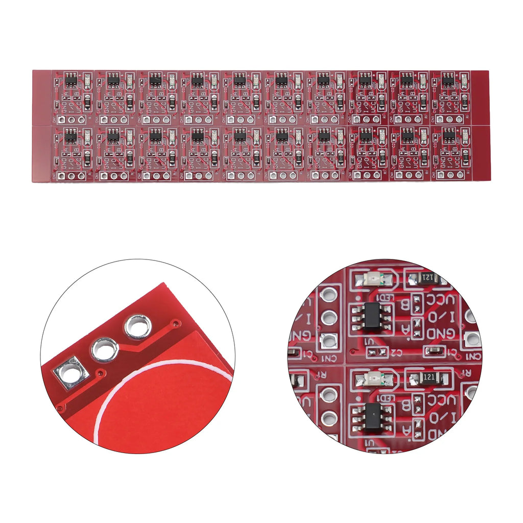 20pcs TTP223 Capacitive Touch Button with Self-Locking Capability and Standard Pinout for Breadboard and PCB Mounting