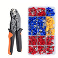 280PCS Wire Connectors, with/without SN-02C Plier (optional), Insulated Butt, Wire Terminal Butt Crimp AWG 23-13