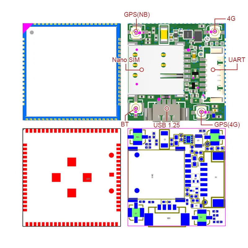 SStock SIMcom SIM7070E/G SIM7000E/G NBIOT CATM LPWA Core Board 1pcs for IoT Wireless Communication
