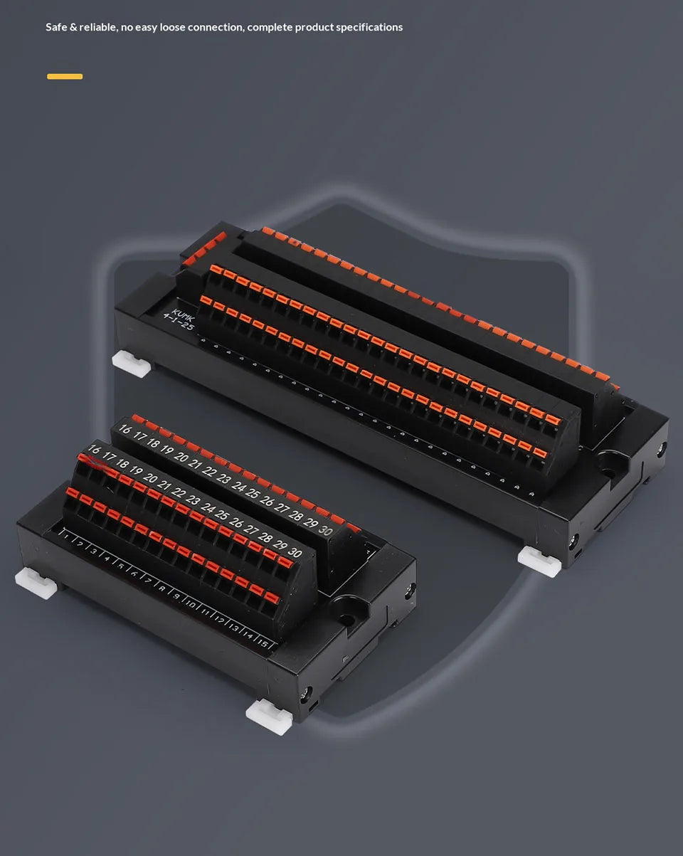 One in Multiple Out Direct Insertion Terminal Block Distribution Box DIN Rail Power Common Splitter PLC Signal Line Junction Box