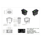 12V White Led Switch Body ON OFF / ON OFF ON / ON ON OFF / Momentary Switch Base 5Pin SPST 7Pin DPDT For Car Boat Polaris 4x4 JK